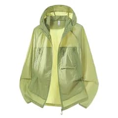 【新品】 [Vasarhely] UVカット パーカー メンズ レディース 軽量 薄手 接触冷感 通気性 速乾 フード付き ジャケット 夏用 日焼け対策 アウトドア 登山 釣り 自転車 通勤 散歩(2XL ライトグリーン)