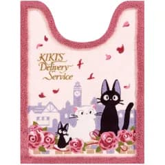 新品 センコー(Senko) 魔女の宅急便 トイレ用品 ジジとデート ロング トイレマット 約80×60cm ピンク キャラクター ジジ 猫 ジブリ 37179
