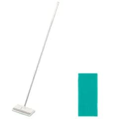 【ネット限定セット】 レック 激落ちくん 玄関タイルブラシ (スペア1個付き) ジョイントタイプ/スキージー 付（カラー: ブラック）