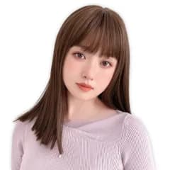 フルウィッグ ミディアム セミロング レディース インナーカラー ウィッグ 金髪 前髪有り [ブライトララ] かつら hf1780-UB