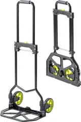 イーサプライ キャリーカート 折りたたみ 台車 耐荷重70kg 重量3.1kg 大型タイヤ 静音 スチール製 ワンタッチ開閉 アウトドア 買い物 EEX-CT13BKts 6e3dc713