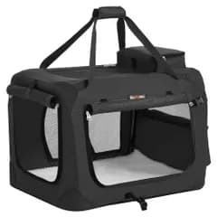 FEANDREA ペットキャリー 折りたたむ 変形しない犬用キャリー 4面メッシュ ブラック 60×42×42cm PDC60Hi