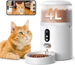 ★新品★Surfola 自動給餌器 猫 犬 カメラ付き 「WiFi必要」スマホ連携 4L大容量 うさぎ ペット 餌やり機 1日8食 遠隔操作 双方向会話 2WAY給電 音声録音 操作簡単 お手入れ簡単 日本語対応アプリ説明書 SP03 0e7b3a8e