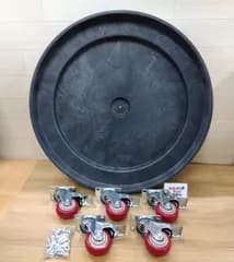 【未使用保管品】ドラム缶用ドーリー プラスチック素材採用 箱にダメージあり 送料無料　4237