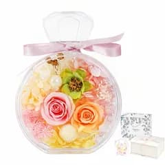 母の日のプレゼント人気 バレンタインプレゼント ホワイトデープレゼントプリザーブドフラワー ギフトボックス手 香水瓶型 枯れない花 人気贈り物 薔薇 Valentine's Day gift White Day gift 提げ袋付き おしゃれ ccca3e0a