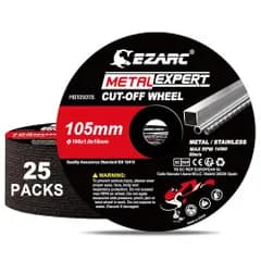 N◆EZARC(イザーク) グラインダー 刃 25枚入 105mm切断砥石 1mm超薄型 鉄工用 105x1x15mm