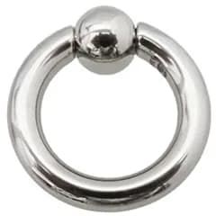 PIAcollection ボディピアス キャプティブビーズリング 2G 内径 12mm ボール径 8mm シルバーカラー ワンタッチスプリングボール ステンレス 1個売り cbr2gsv12/8