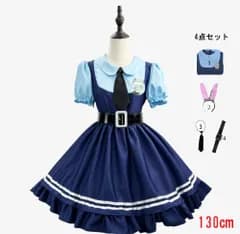 ジュディ 子供用 コスプレ 衣装 4点セット ウサギ スチューム ハロウィン コスプレ 学園祭 P_5 [ID:12867]