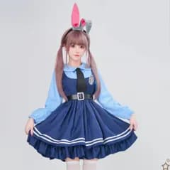 ジュディ ウサギ コスプレ 衣装 大人用 4点セット コスチューム ハロウィン コスプレ 学園祭 P_5 [ID:12864]