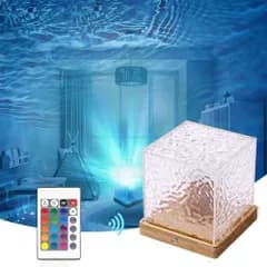ナイトライト 海ライト オーロラランプ Aurora Lamp タッチ調光 リモコン付き コードレス 16色変換 明るさ調節 ダイナミック回転ウォーターリップル 人気 プロジェクター 水面 パーティー 卒業祝い 誕生日 室内装飾用 プレゼント バッテ 国内発送