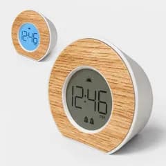 光目覚まし時計 木製 デジタル時計 USB給電式 & 電池式 置き時計 おしゃれ 木目 小型デジタルクロック デュアルアラーム スヌーズ機能 背面ライト付き睡眠 プレゼント 部屋飾りインテリア 国内発送