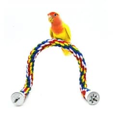 （bellarino）インコ 止まり木 鳥 オウム ロープ ブランコ ���もちゃ 鳥用止まり木 とまりぎ パーチ（約30cm） [約30cm]