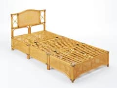 ♪［シングル］ラタン製 すのこベッド (単品)　［幅100cm］　　　　ベッド すのこ ラタン 籐 シングルサイズ