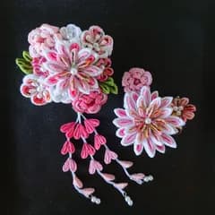 つまみ細工の髪飾りセット/ピンク系/七五三/結婚式/成人式