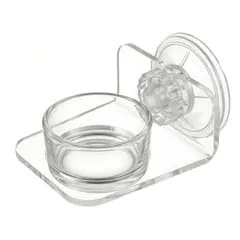 SESHIS 爬虫類 水入れ 餌入れ ペット 水槽 飼育 アクリル クリア 単品1個 吸着式 [吸着式]