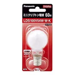 ミニクリプトン電球 E17口金 35ミリ径 60形 ホワイト LDS100V54WWK ＬＤＳ１００Ｖ５４ＷＷＫ [1]