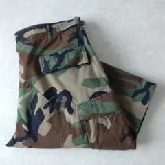 ■古着 USARMY 米軍実物 BDU ウッドランドカモフラージュ ミリタリーパンツ トラウザー コンバット 95年製 迷彩 L-L 実寸W38L34【L6546】