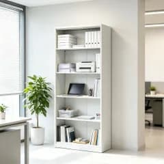 『数量限定セール』 スチール書庫 オープンタイプ 5段 高さ180cm 可動棚 A4対応 業務用書類保管庫 大容量収納 頑丈 省スペース お手入れ簡単 組み立て必要 キャビネット ラック オフィス/書斎/学校/病院/会社/事務所/家庭対応