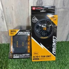 □バートル(BURTLE) 空調服用ファン&バッテリーセット(AC10/AC10-1) AC101SET【戸田店】