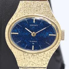 セイコー 11-7710 手巻き 21石 ブルー文字盤 レディース腕時計 2000000 NSK IGW ABC27161