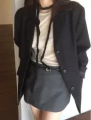 샵모도ミスティチャコールスカンツ Mロング丈