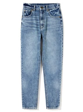 ハイウエストテーパードデニムパンツ