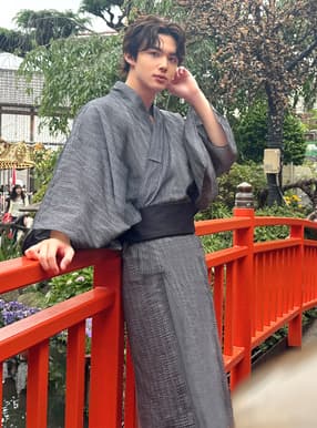 しじら織りメンズ浴衣セット