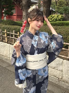 椿浴衣セット