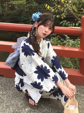 花柄浴衣セット