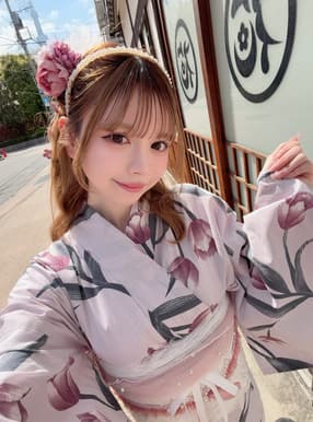 チューリップ柄浴衣セット