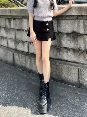 インパン付きスリットミニスカート