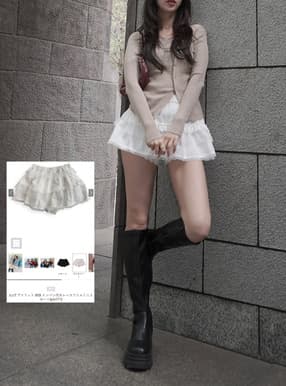 ILLIT アイリット BEB インパン付きレースフリルミニスカート