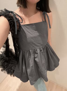 ペプラムキャミビスチェ