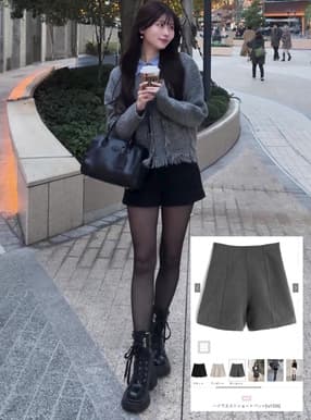 ハイウエストショートパンツ