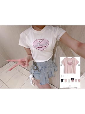 フェルトロゴ刺繍ラグランTシャツ