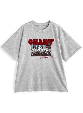 サガラ刺繍ロゴフォトプリントTシャツ