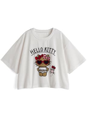サンリオキャラクターズ ハローキティサマープリントTシャツ