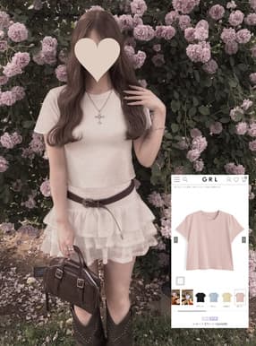ショート丈Tシャツ
