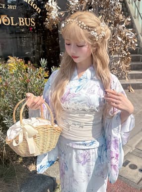リボンミニかごバッグ