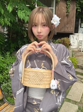 ラウンド巾着かごバッグ