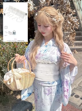 パールプリーツフリルレース帯揚げ