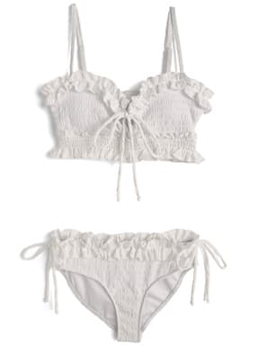 フリルリボンビキニ水着