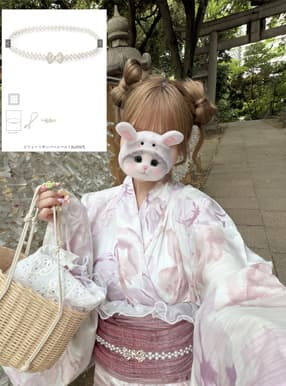 ビジューリボンパールベルト