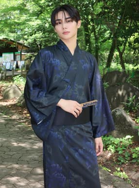 花柄メンズ浴衣セット