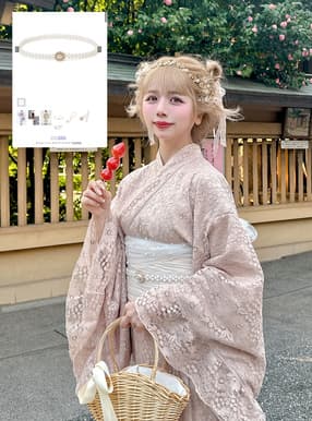 ビジューバックルパールベルト