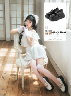 厚底ダブルベルトローファー